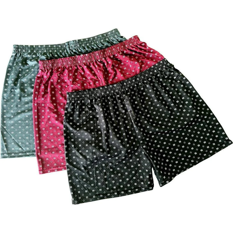 Kit 3 Samba Canção Pijama Estampado/Liso Masculino Short Webmodasjr