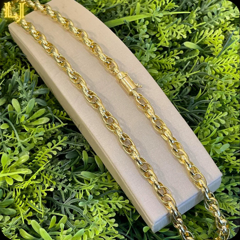 Antigo Tijolinho Duplo Lind 8mm Brilho 18K Eterno | Lord Bel Brasil Joias de Luxo