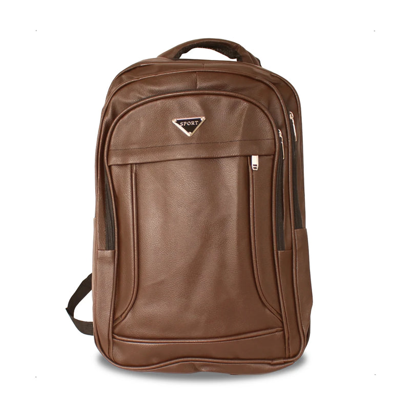 Mochila Masculina de Couro Impermeável Reforçada