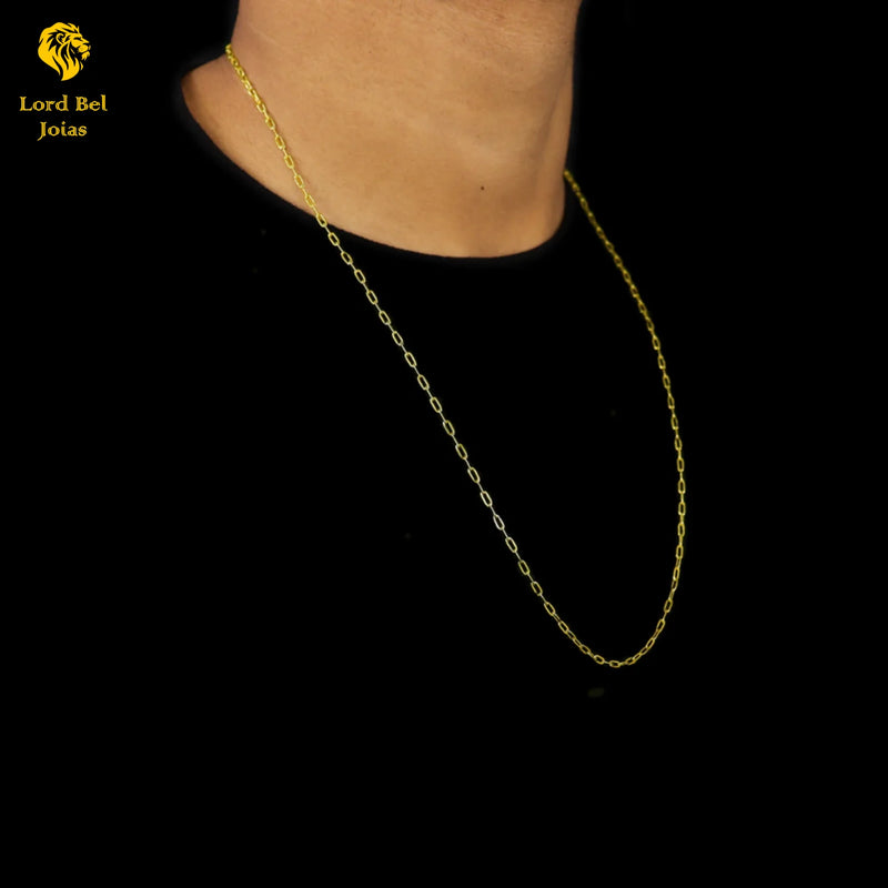 Kit de joias com corrente de 1 mm + pulseira de corrente de moeda antiga - brilho eterno 18K