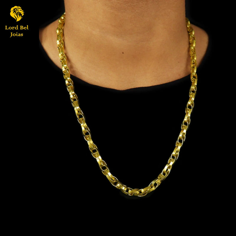 Antigo Tijolinho Duplo Lind 8mm Brilho 18K Eterno | Lord Bel Brasil Joias de Luxo