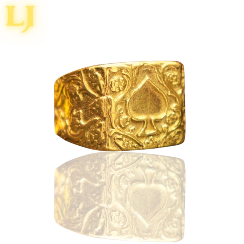 Anel de espada bordado Anel de moeda antiga Garantia eterna Ouro idêntico Jóias de ouro 18K Moedas antigas®