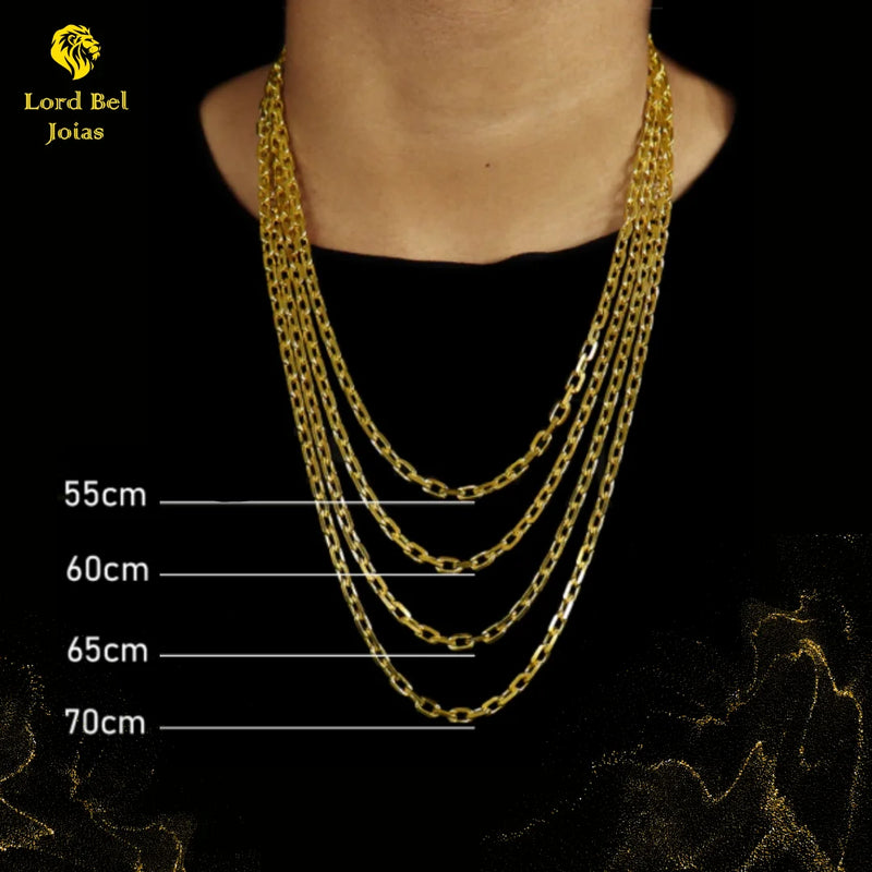 Antigo Tijolinho Duplo Lind 8mm Brilho 18K Eterno | Lord Bel Brasil Joias de Luxo