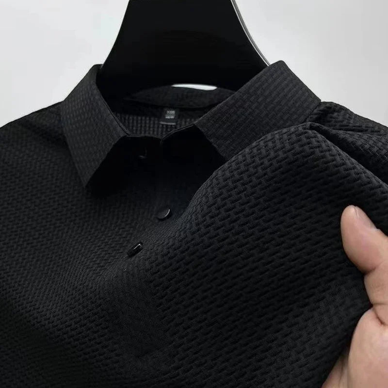 Nova Camisa Polo Masculina Casual De Manga Curta Com Estampa De Osso e Flor