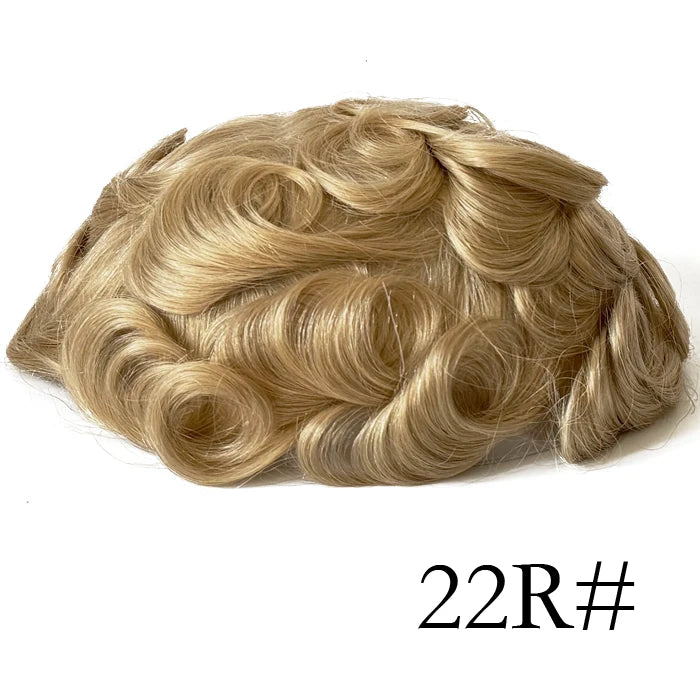 0,08 mm de espessura Cabelo humano Durável Tempo Longa Vida Útil Prótese Capilar Masculina Webmodasjr
