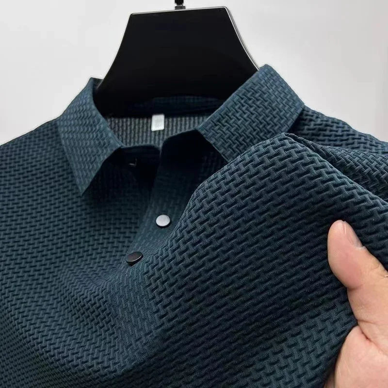 Nova Camisa Polo Masculina Casual De Manga Curta Com Estampa De Osso e Flor