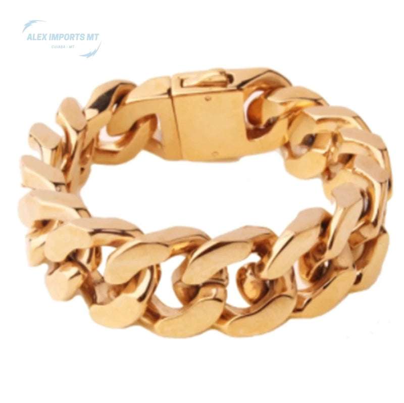 Pulseira Masculina 20mm Pulseira Cubana Para Fazendas