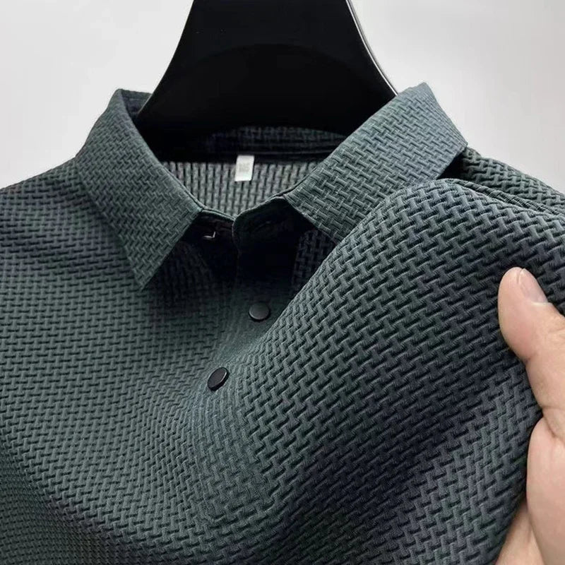 Nova Camisa Polo Masculina Casual De Manga Curta Com Estampa De Osso e Flor