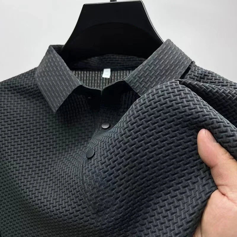 Nova Camisa Polo Masculina Casual De Manga Curta Com Estampa De Osso e Flor